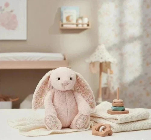 Jellycat Authentic Medium Blossom Blush Bunny Cherry Plush Toy NWT