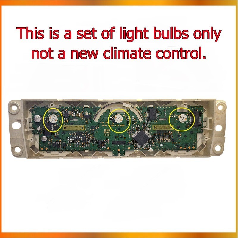 2006-2010 Hummer H3 Climate Control Replacement Light Bulbs