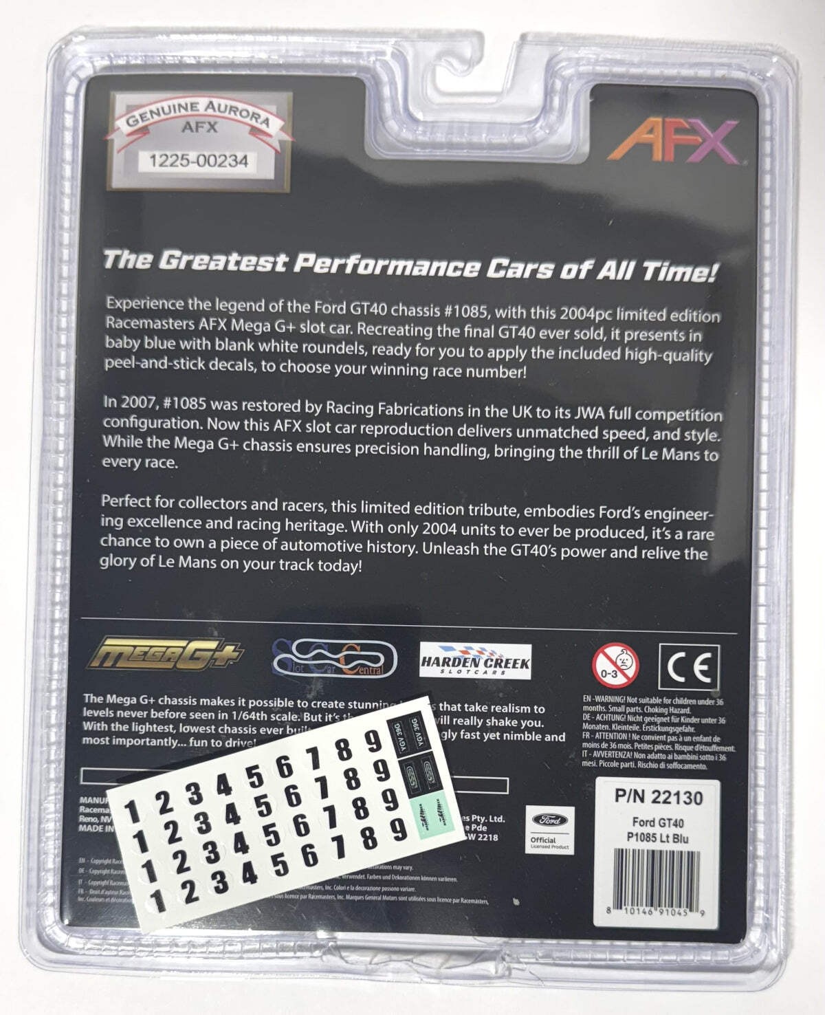 AFX Racing Ford GT40 Mark II HO Slot Car 22130 MegaG+ for Auto World Exclusive