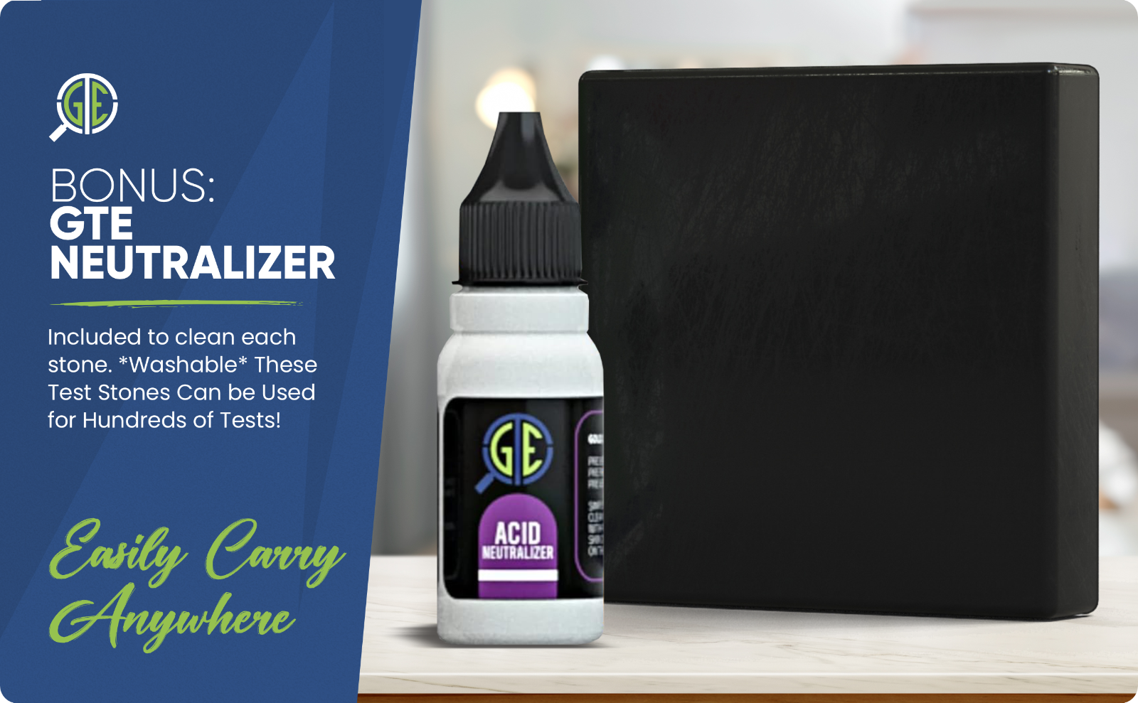 4 Gold Silver Platinum Jewelry Tester Scratch Streak Stones Acid Testing 14K 18K