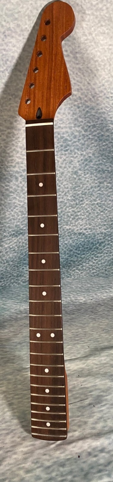 Roasted Mahogany Strat Neck Rosewood Slab Stainless Steel Rolled Frets Bone Nut