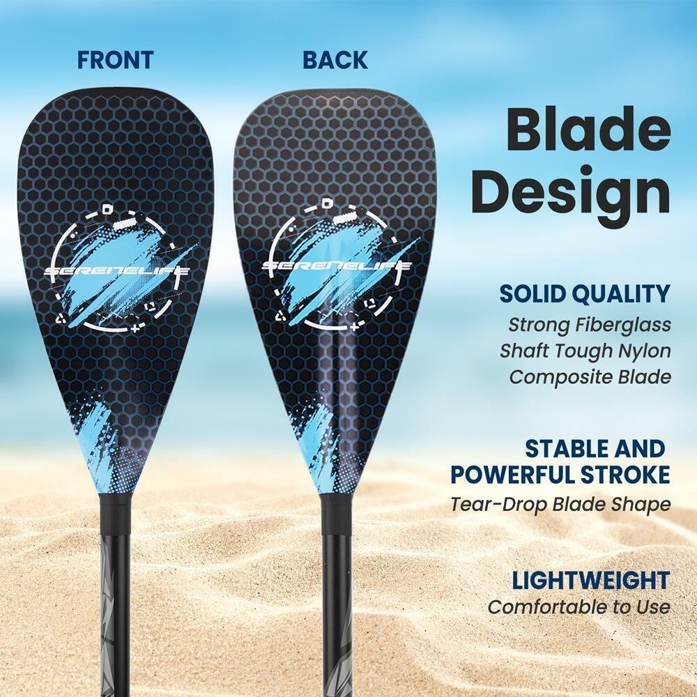 SereneLife Adjustable 3-piece Mix Carbonfiber Paddle Lightweight Compact Design