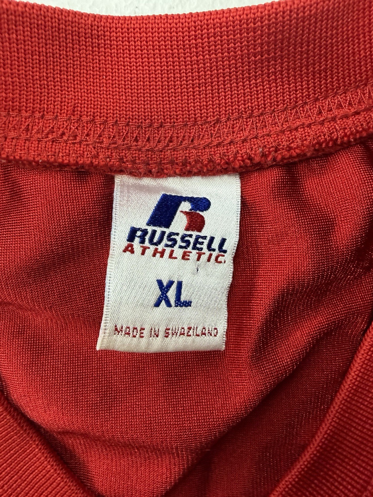 Vintage Russell Athletic Football Practice Jersey #24 Red Mesh XL 90s