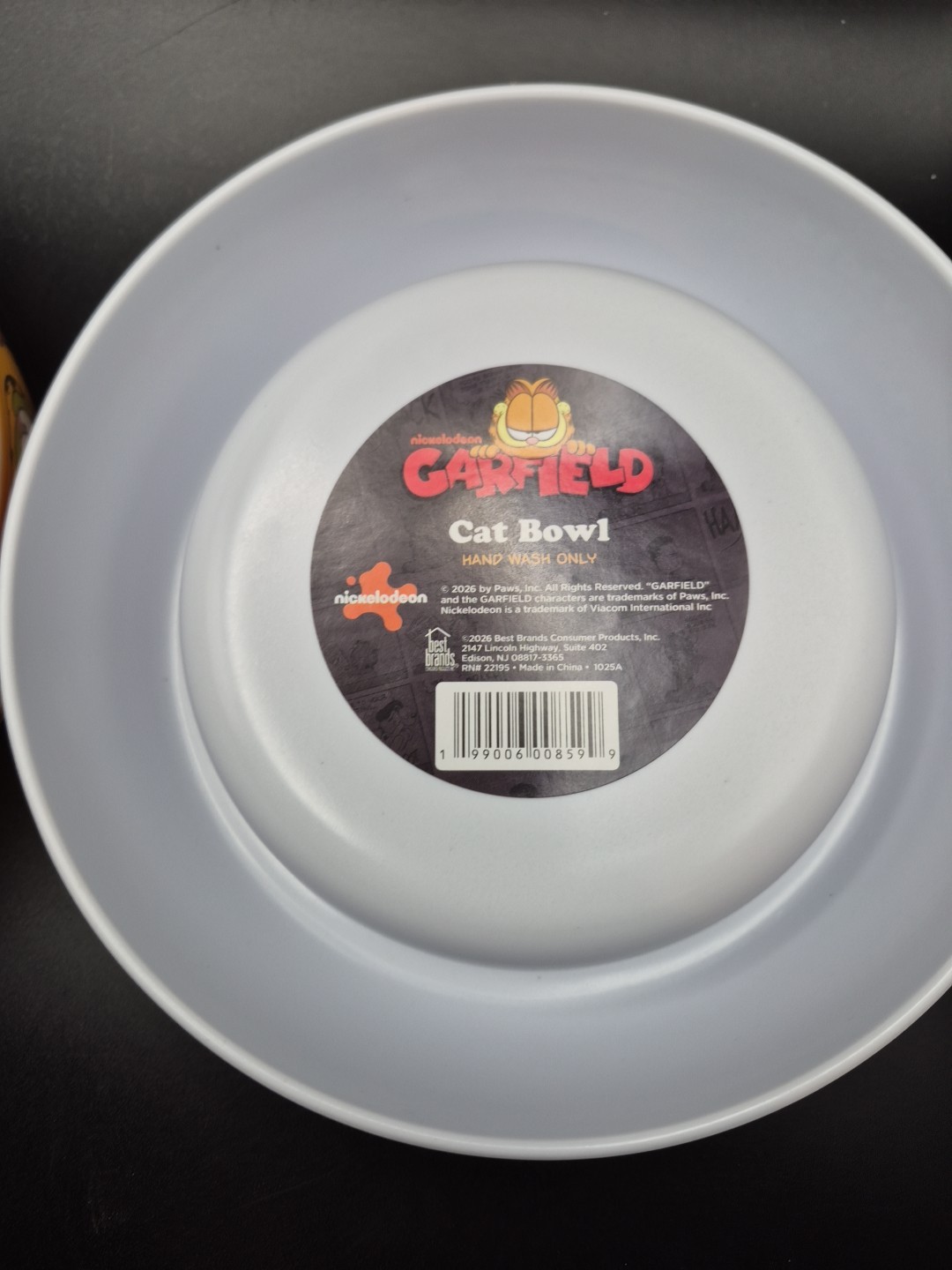 Set Of 2 Bowls -Nickelodeon Garfield Cat Food Bowls -Paws Inc-Plastic - NEW