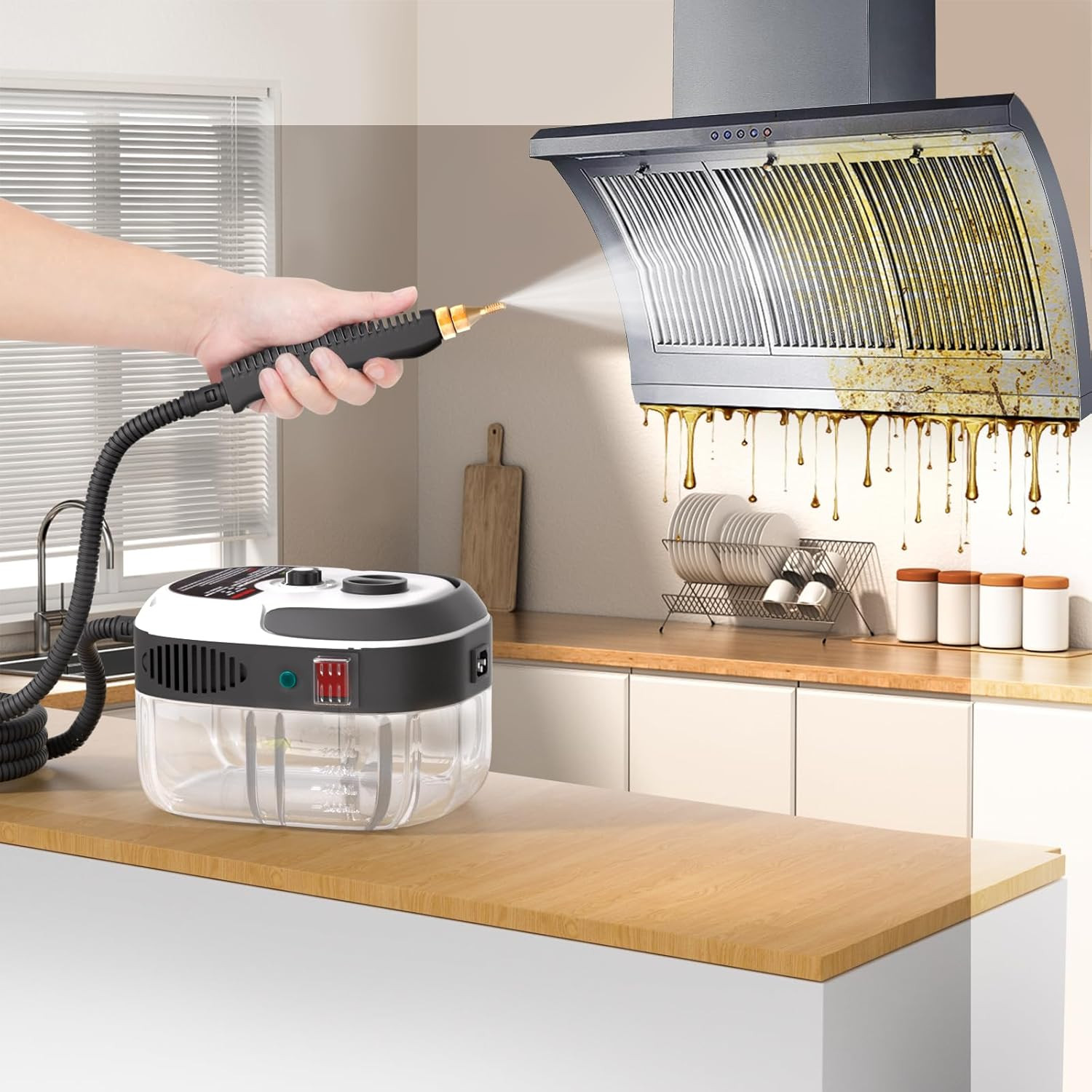 2500W Handheld Car Detailing Cleaning Machine High Temp Steam Cleaner Household