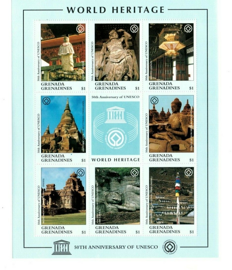 Grenadines 1997 - UNESCO - Sheet of nine - MNH