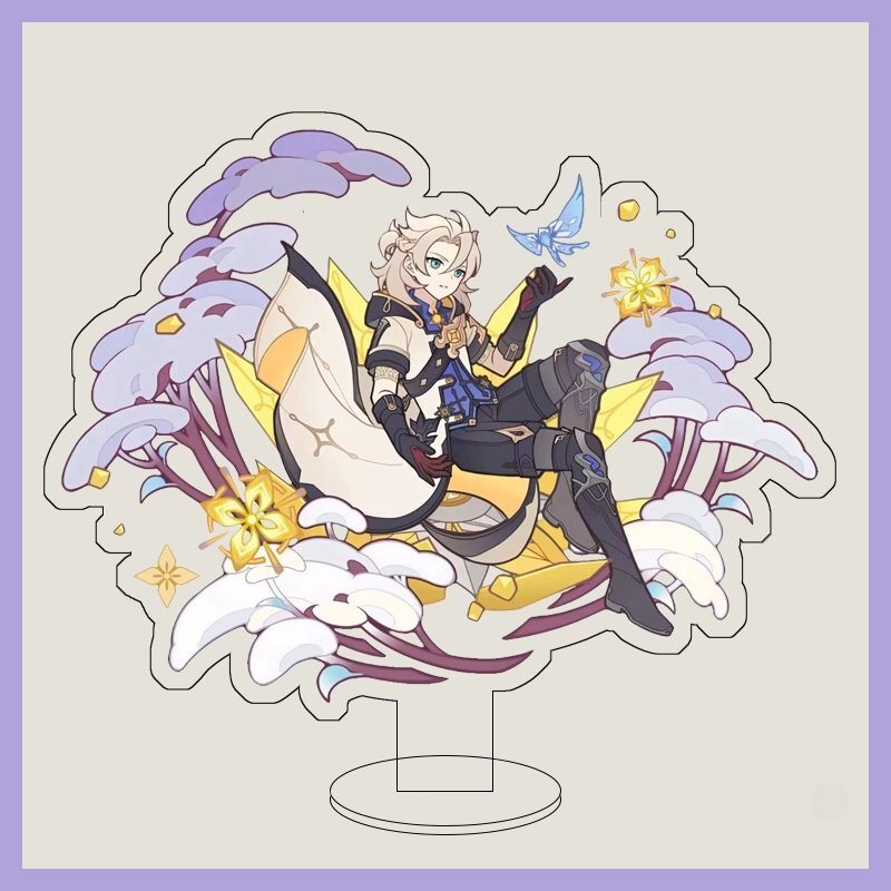 Genshin Impact Albedo Cartoon Desktop Acrylic Standing Sign Collect Cosplay Gift