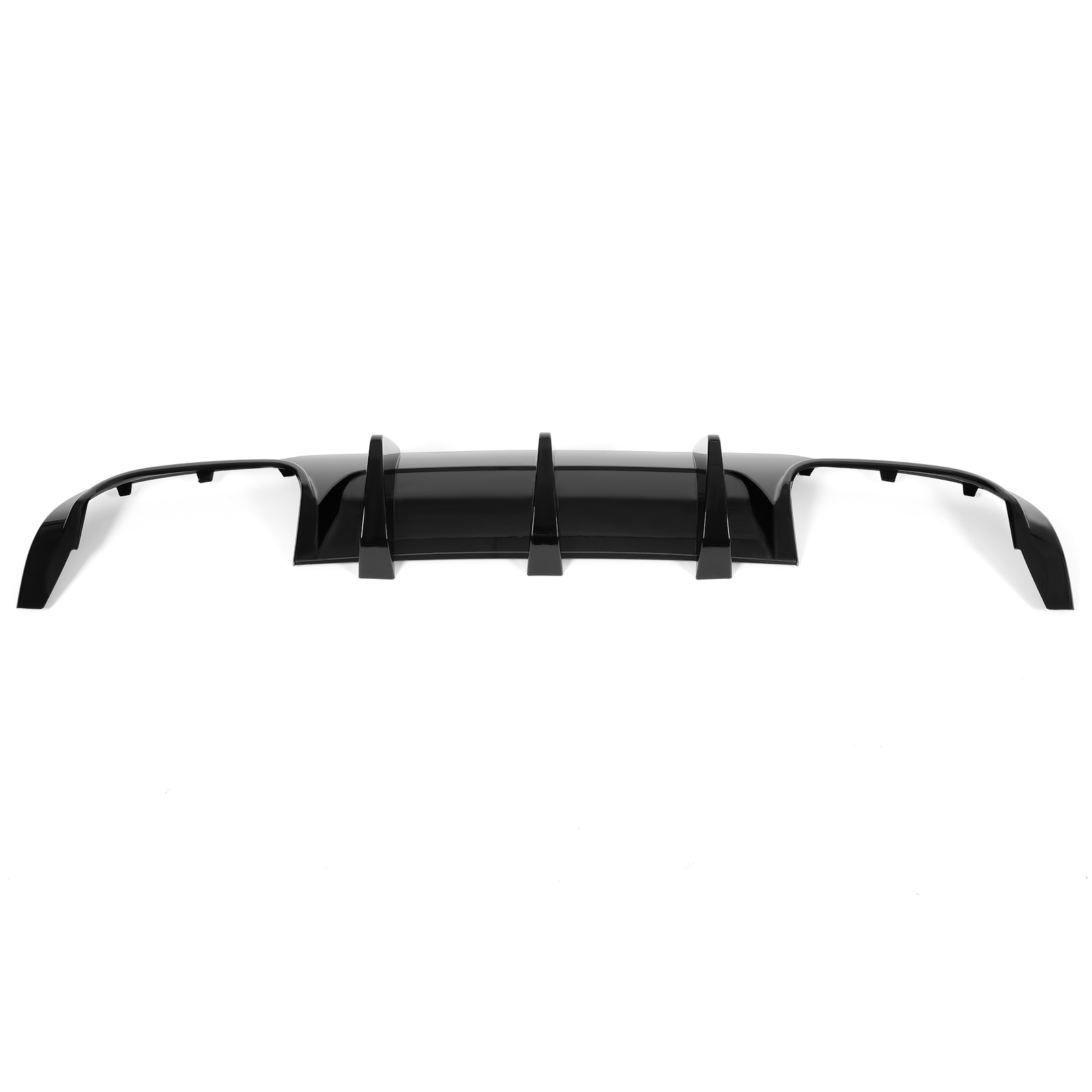 For Mercedes W204 C250 C300 C350 C63 AMG 2012-14 Gloss Black ABS Rear Diffuser