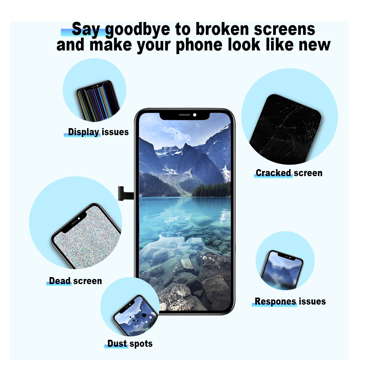 For iPhone 12 Pro Max Display LCD Touch Screen Digitizer Replacement Assembly