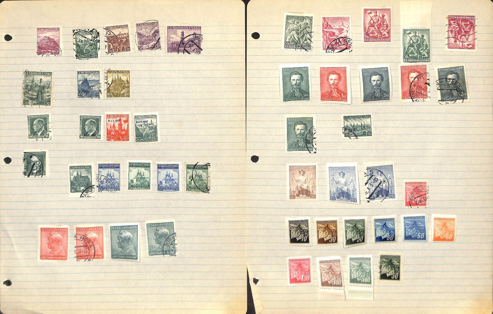 Czechoslovakia Stamp Collection on 42 Pages, 1918-1960 (BR)