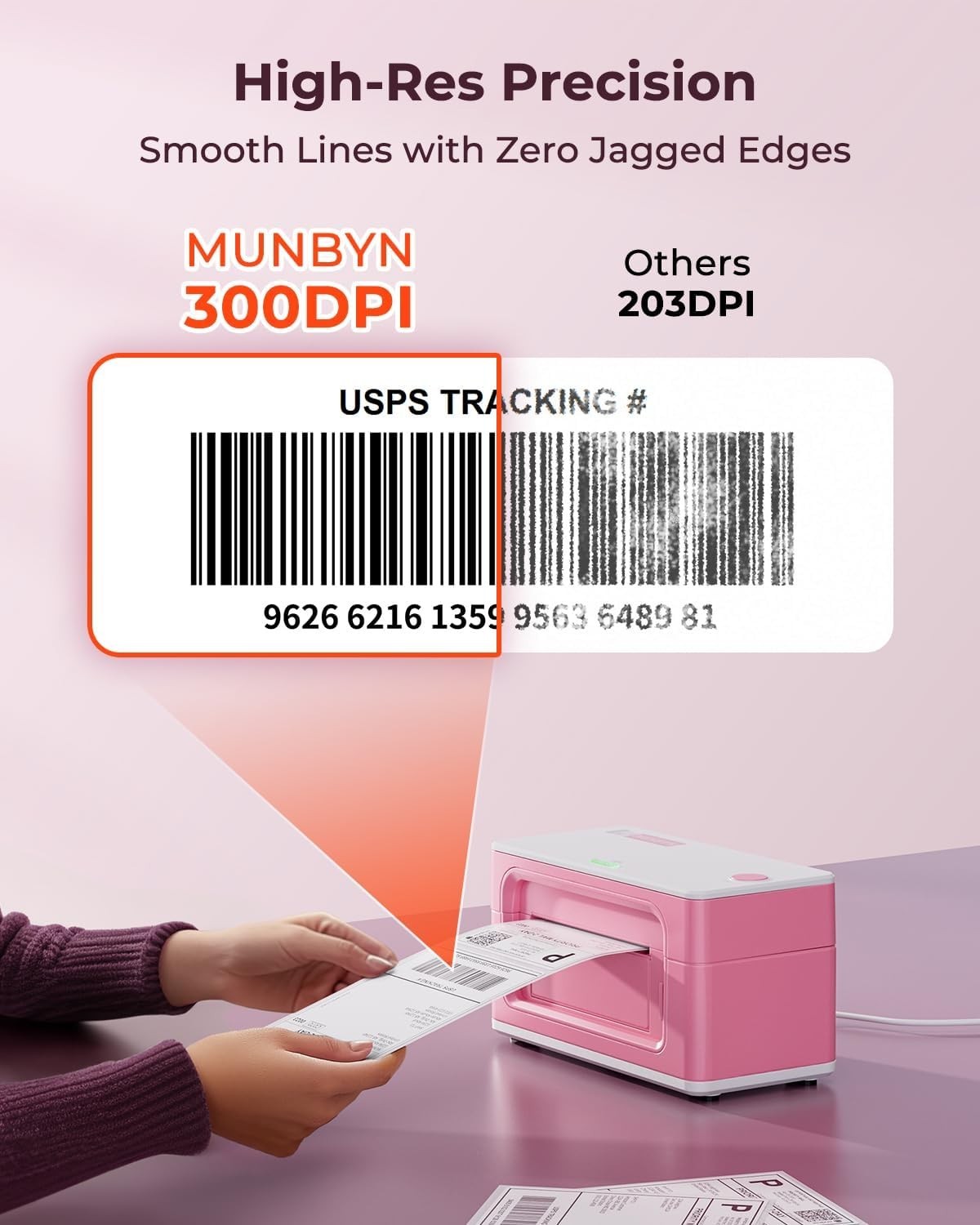 Bluetooth Thermal Label Printer 941BP, Wireless 300DPI