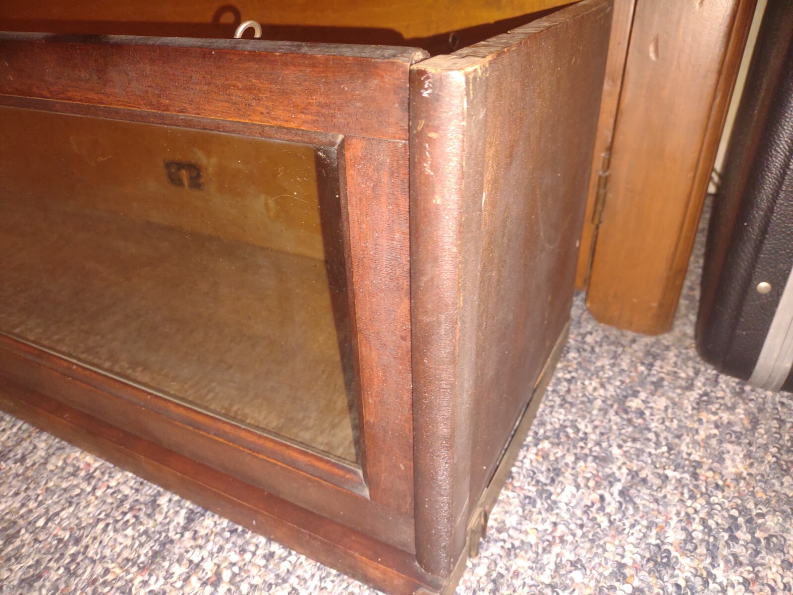 Antique Mahogany Hale Barrister Bookcase ONE Section & Glass Door ONLY