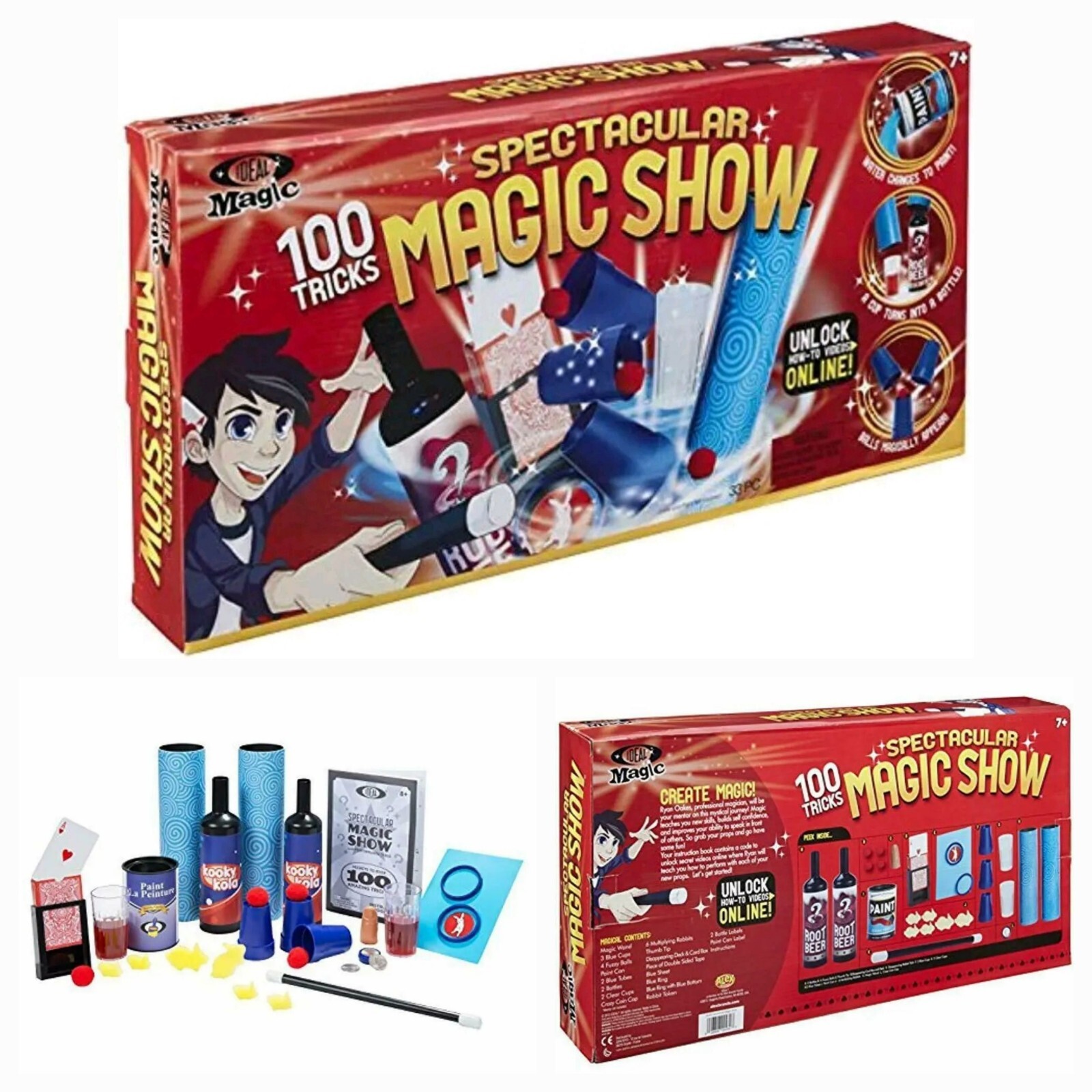 Magic Kit for Kids – 100 Tricks Beginner Magician Set w/ Props & Instructions
