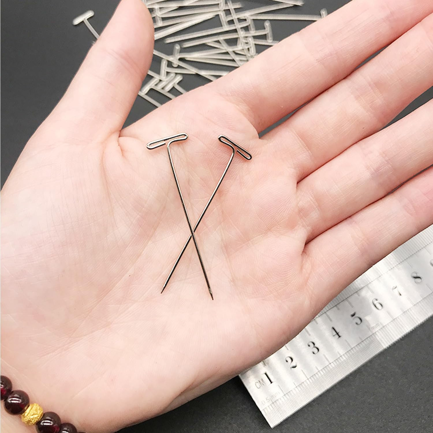 150 Pcs T Pins, Sewing Pins for Blocking Knitting, Modelling, Wig Making and Cra