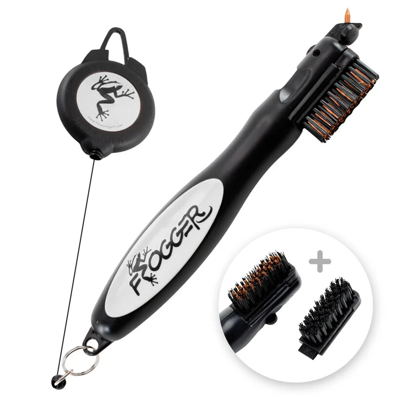 Frogger Brush Pro Retractable Dual-Bristle Club Brush/Groove Cleaners
