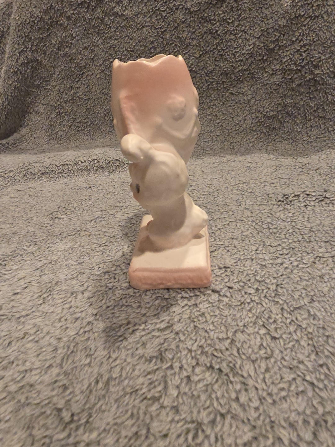 Napcoware Vintage Japan Ceramic Easter Bunny Rabbit Holding Egg C-6347 Vessel