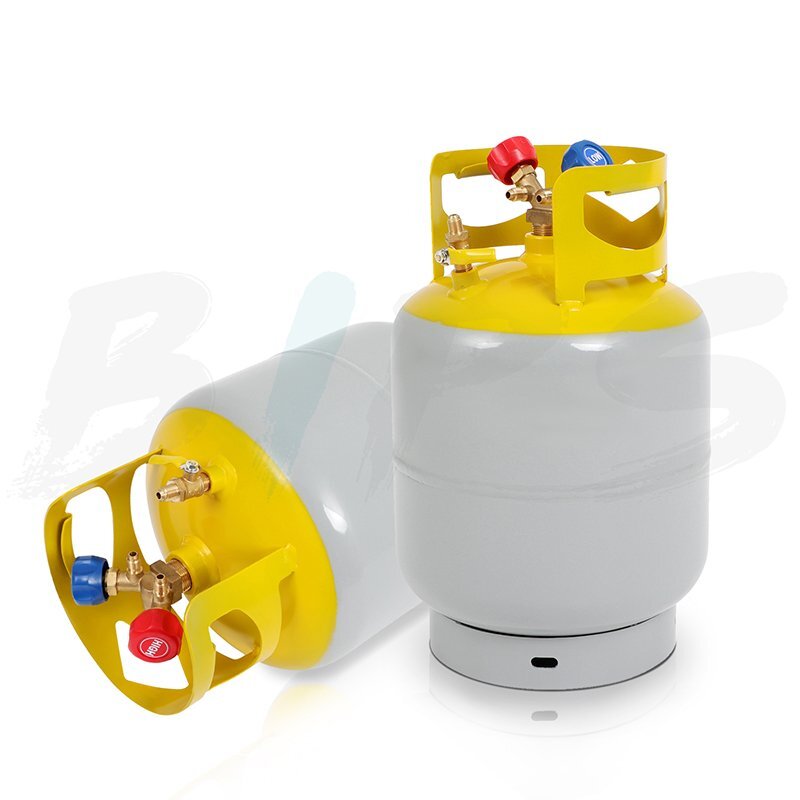 50lb Yellow-Gray Refrigerant Tank Y-Shaped Valve for Liquid/Steam Cylinder Tank