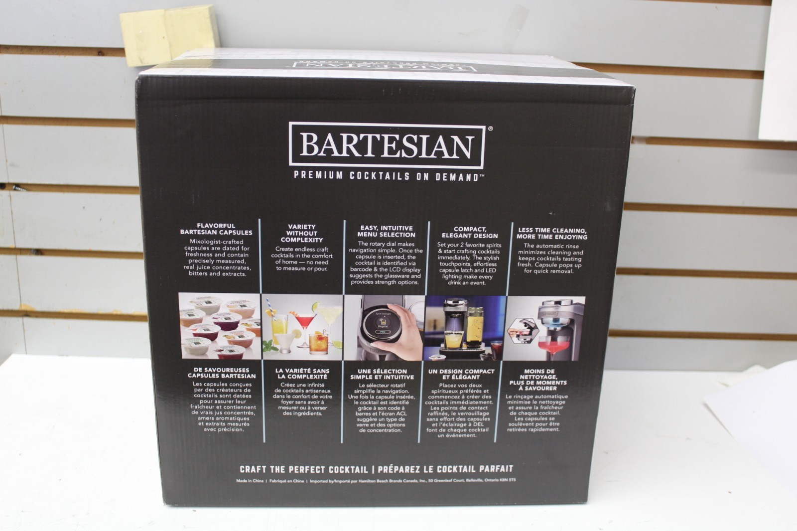 NEW Bartesian Cocktail Machine Duet Premium 2-Bottle Home Bar 55310G SEALED BOX