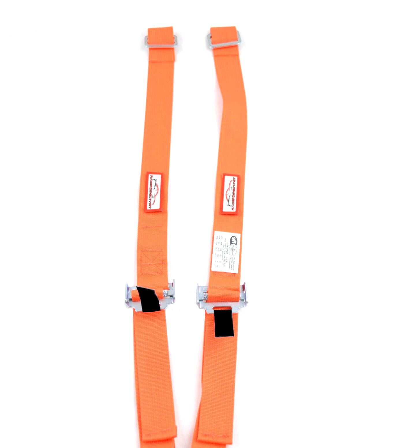 ORANGE JUNIOR DRAGSTER RACE HARNESS SFI 16.1 ALL WRAP CAM LOCK SEAT BELT
