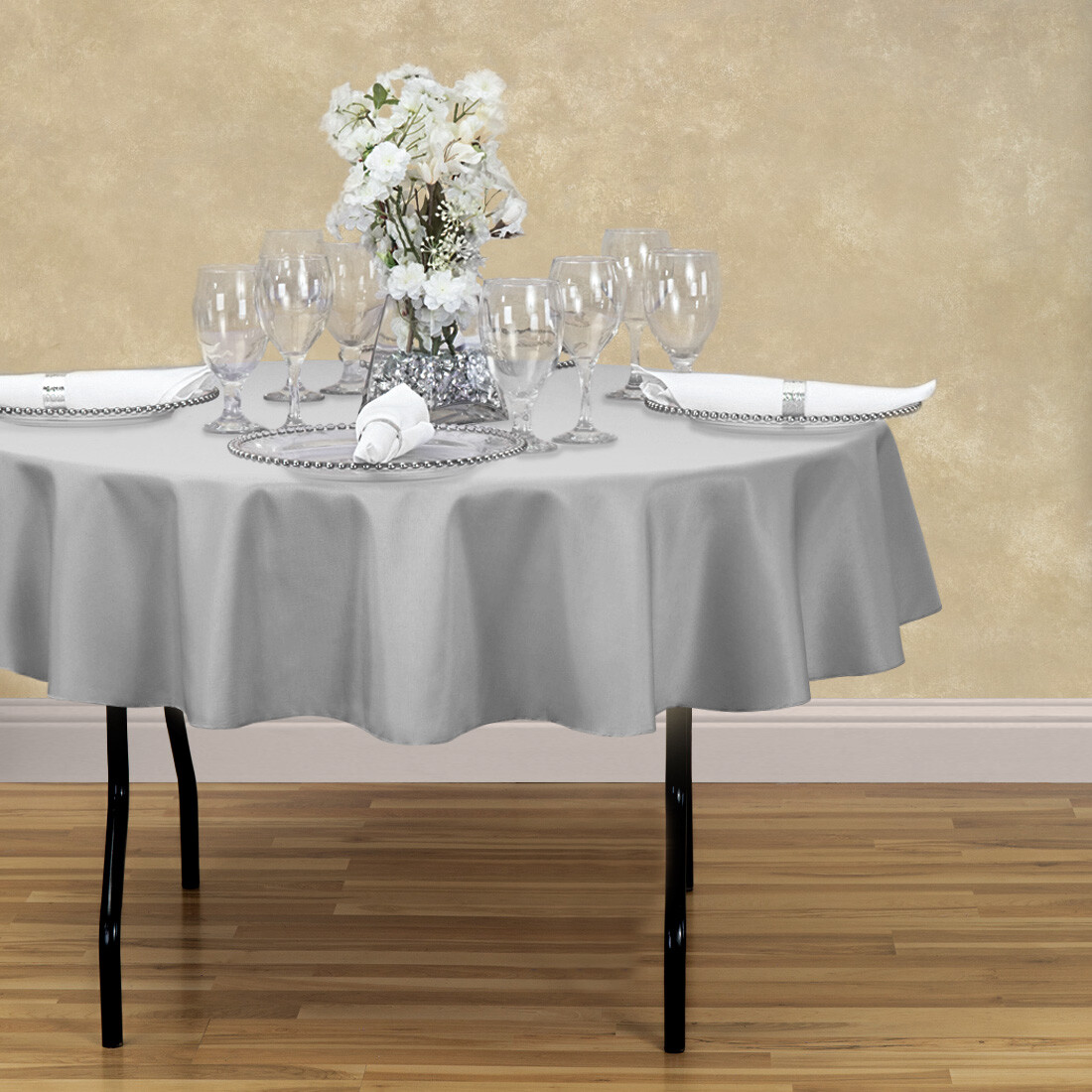 LinenTablecloth 70 in. Round Polyester Tablecloths, 30 Colors! Event & Wedding