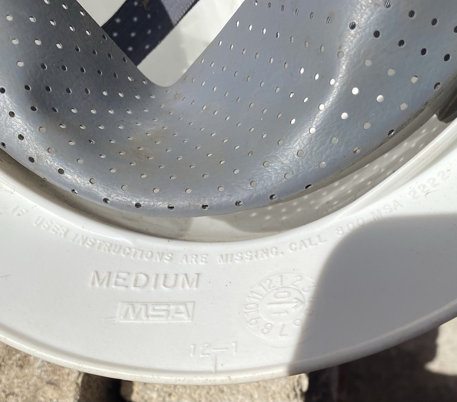 Martin Marietta White Hard Hat Medium