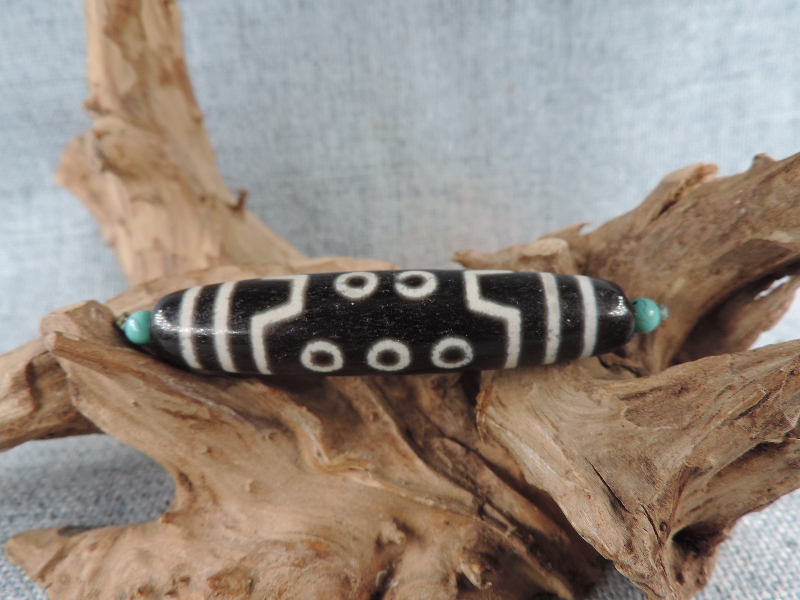 Vintage Energ Tibetan 7 Eyes Old Agate Dzi Beads Amulet Pendant Tibet Gzi Bead D