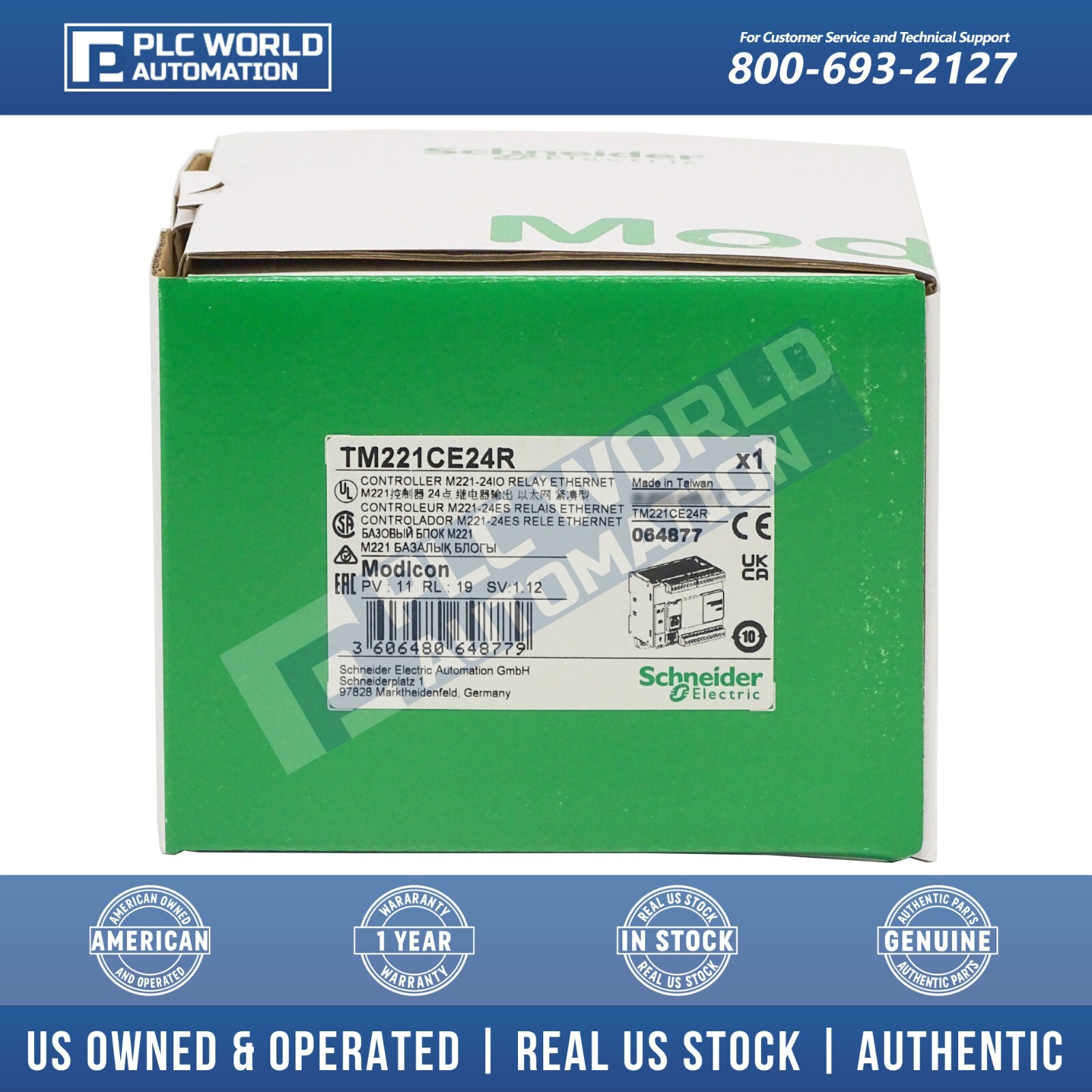 Brand New Schneider TM221CE24R Modicon M221 Controller, Late Mfg Date 1 Year Wty