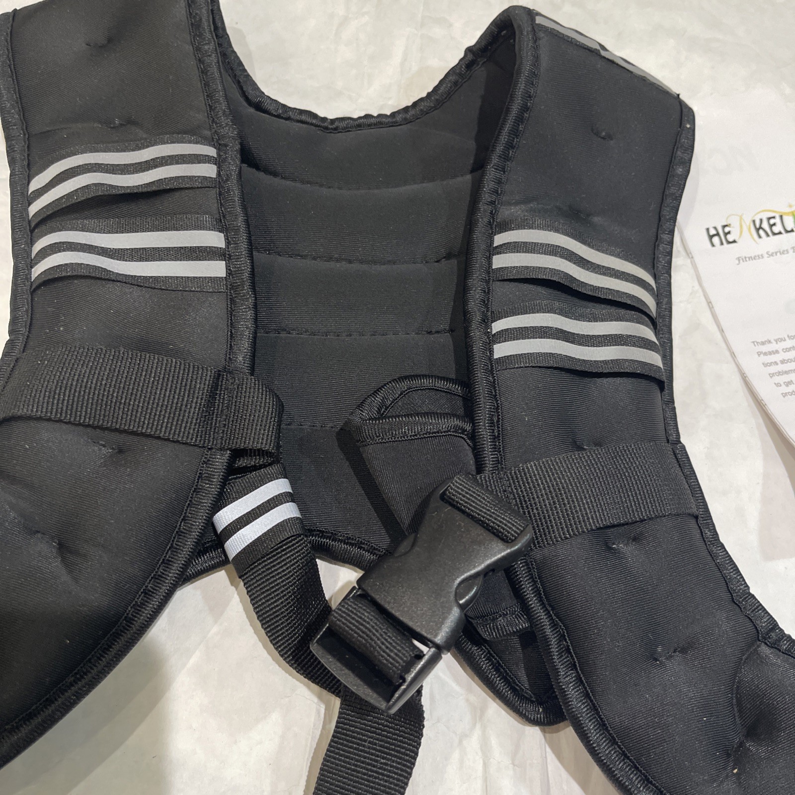 Henkelion 4lb adjustable vest Black w/Reflective Stripes Brand New