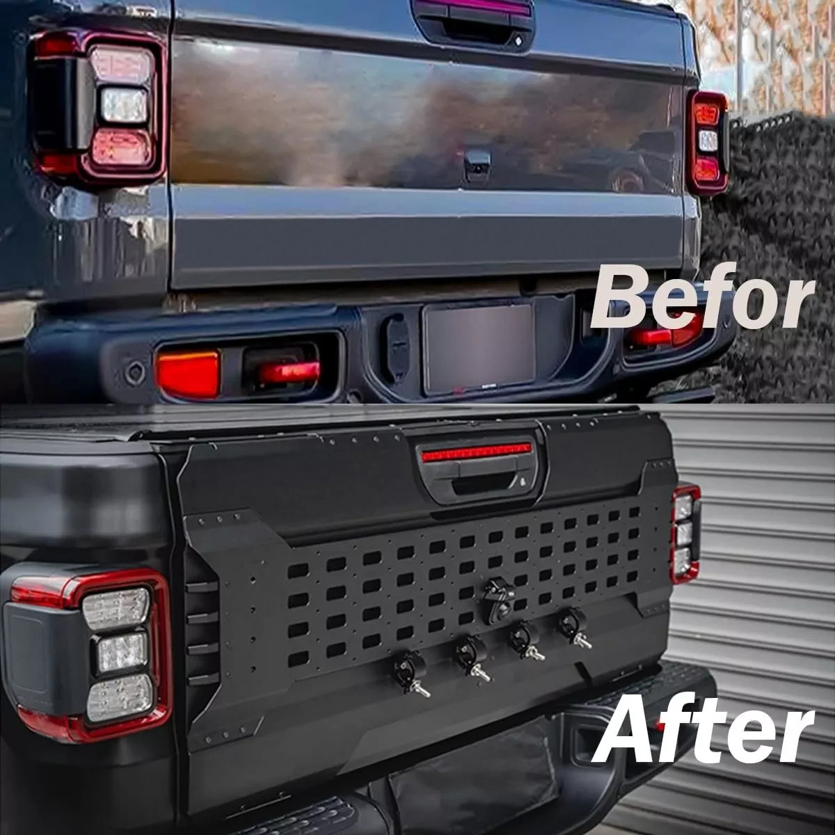 Aluminum Multifunctional Tailgate Expansion Panel Compatible with Gladiator JT