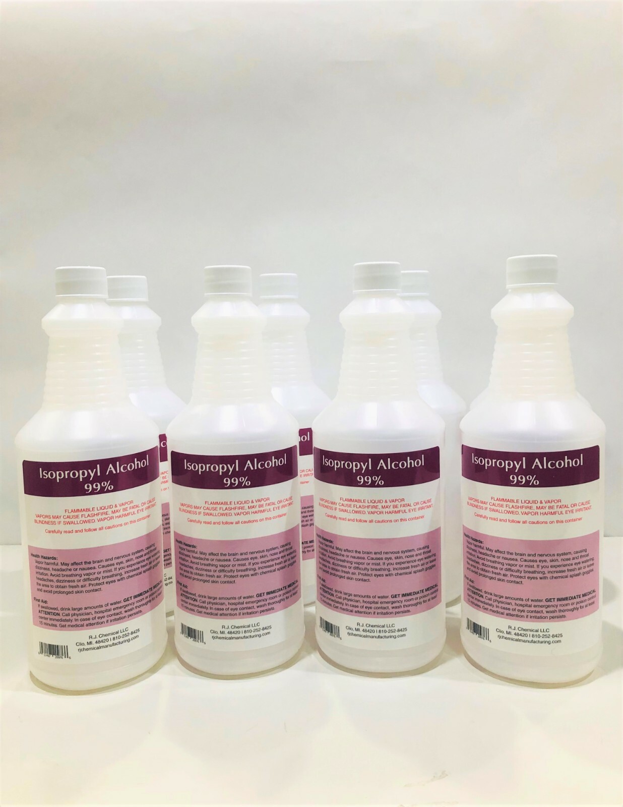 ISOPROPYL ALCOHOL 99% - NO IMPURITIES 2 GALLONS PACKED IN 8 QUART BOTTLE
