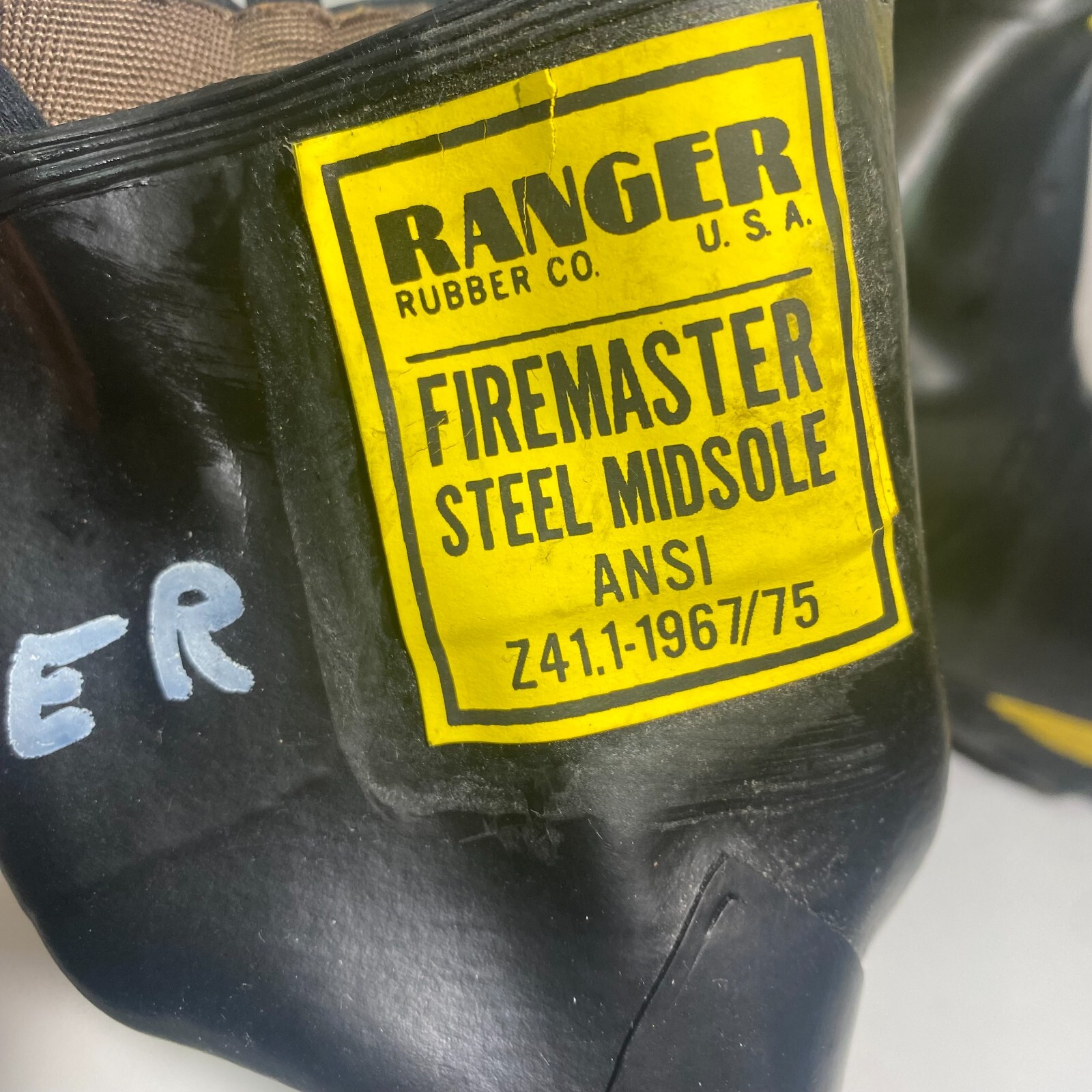 Ranger Rubber Co Firemaster Steel Midsole Boots Size 10 12" High USA