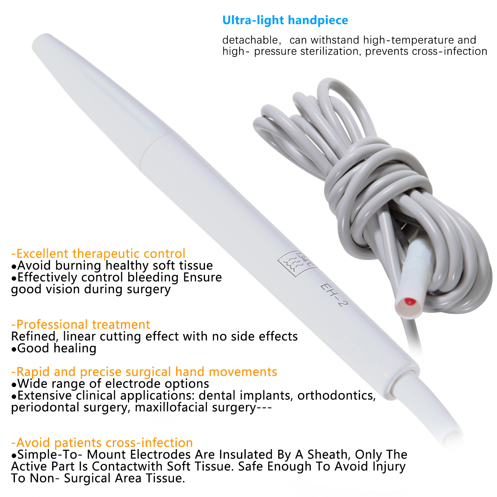 Dental Electro Electrosurgery Unit Machine High Frequency Electric 7pcs Tips