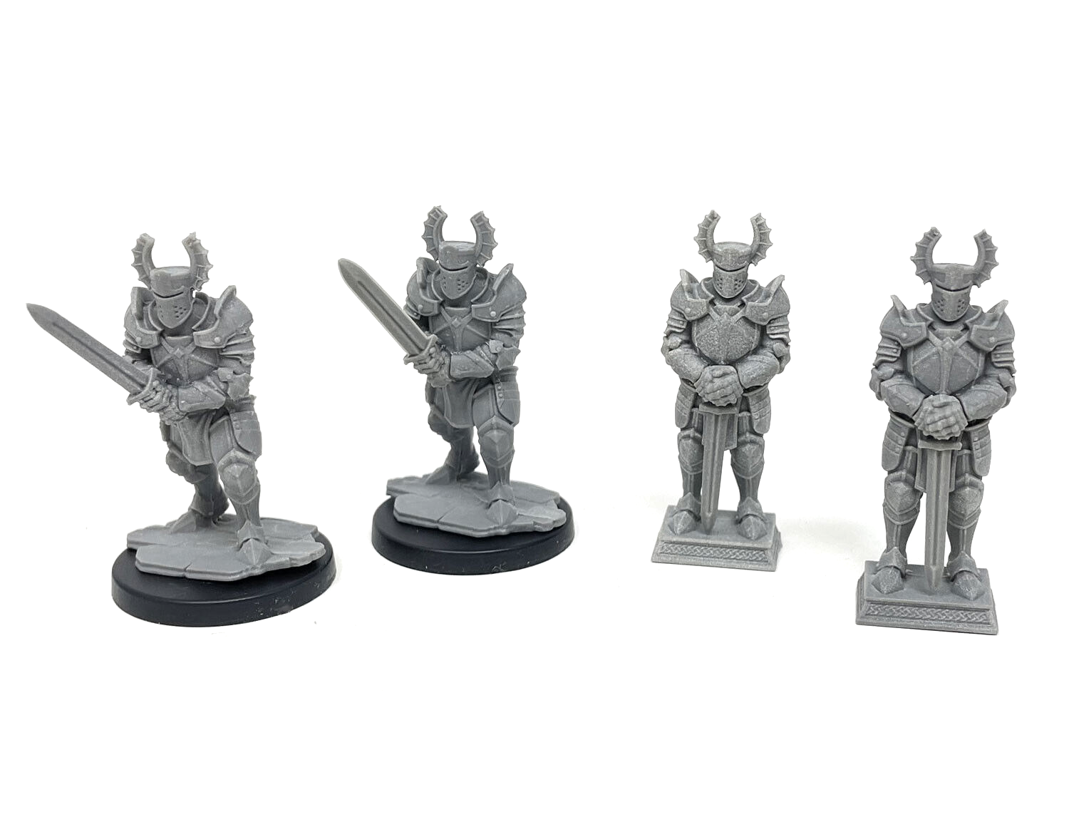 Animated Armor Knight Statue Set Dungeons and Dragons Miniatures DnD Minis 28mm