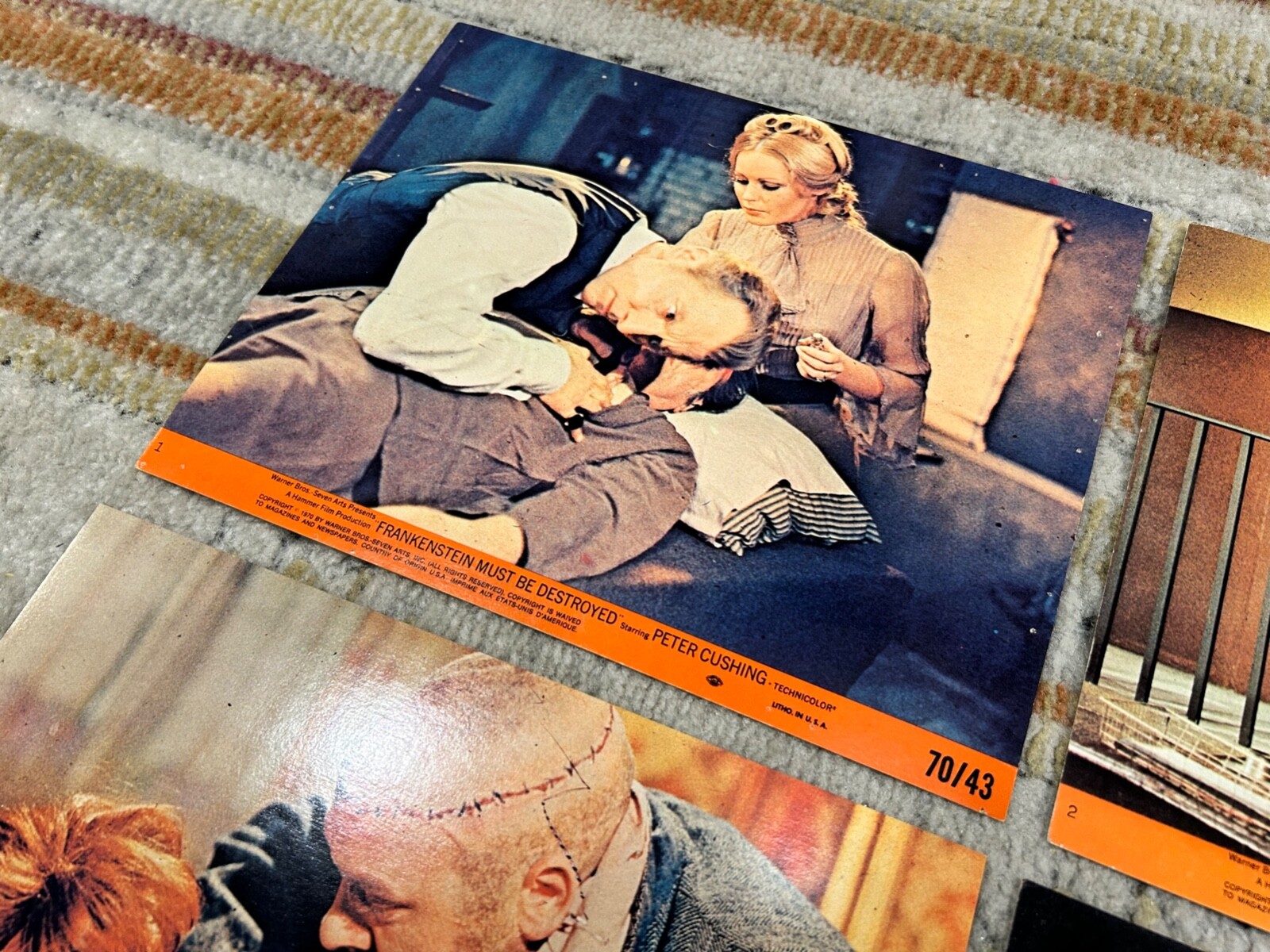 1970 Frankenstein Must Be Destroyed - 8x10 Lobby Card Set - Peter Cushing