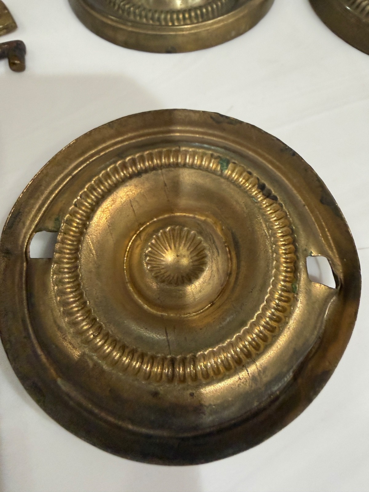 antique Hepplewhite round bail pulls 1810 English George parts restoration set