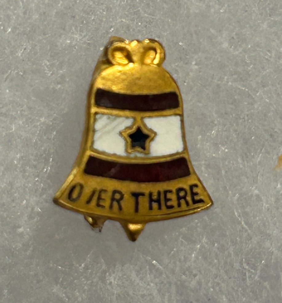 WW1 "Over There" Bell Shaped - Enameled *Son In Service* Pin AEF - PB