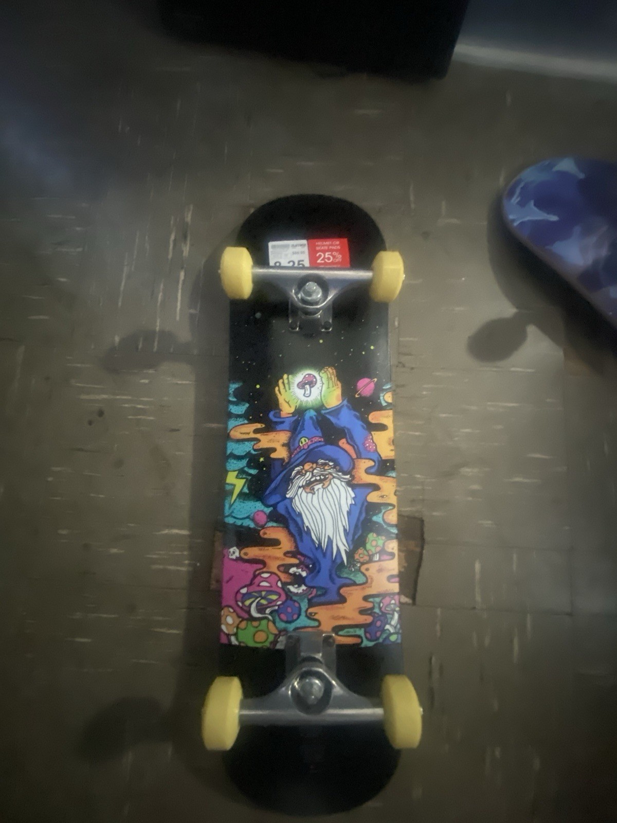 Wizard Graphic Complete Skateboard Fantasy Theme Wood Deck Yellow Wheels