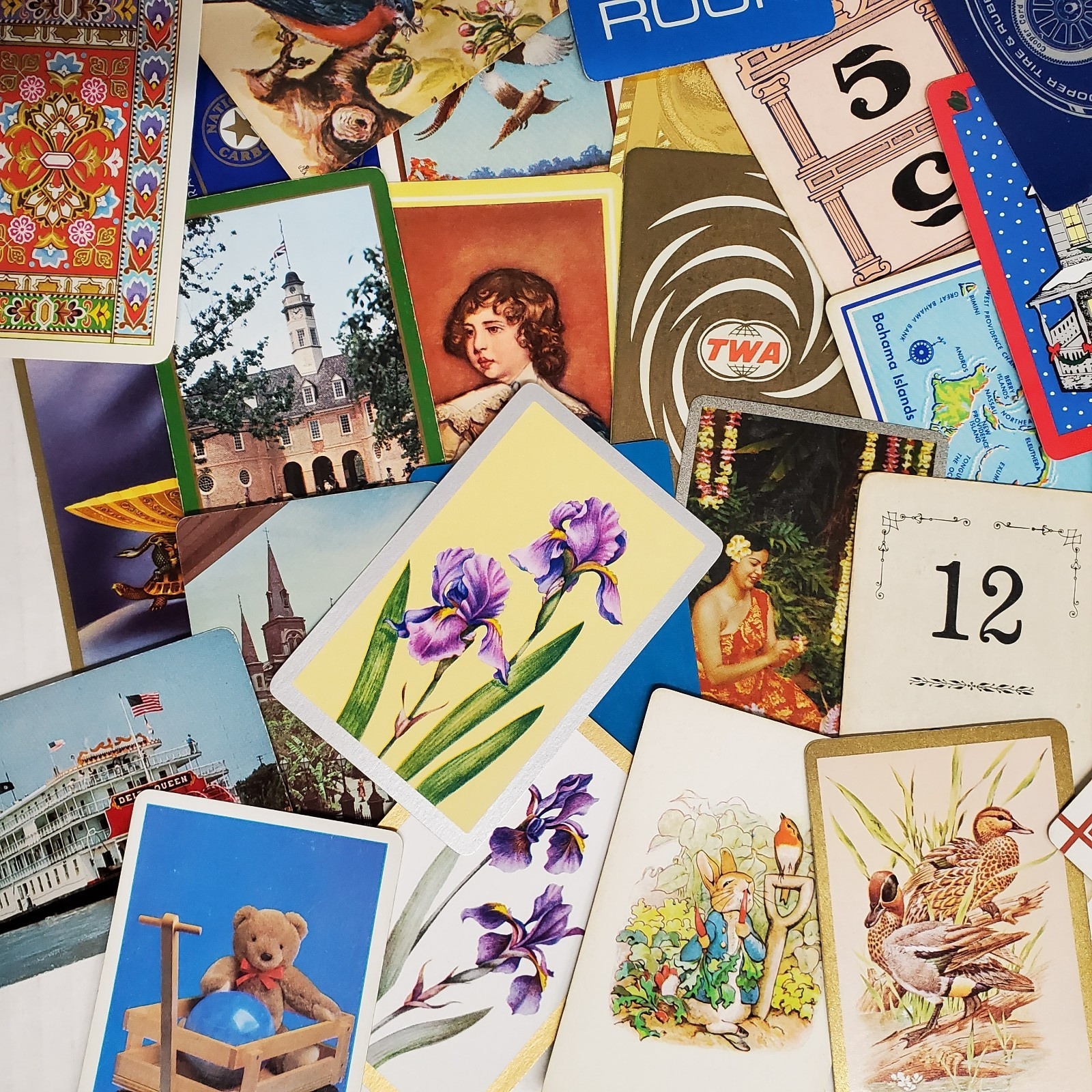 Single Swap Playing Cards, 54 Piece Vintage Card Lot, Collectible Cards