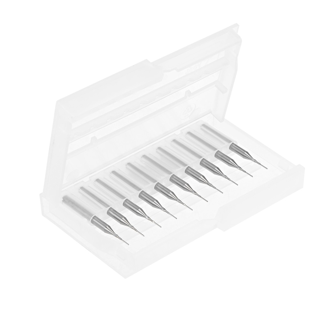 10Pcs 0.5mm Carbide End Mill Engraving Milling Cutter CNC Router Bits 1/8" Shank