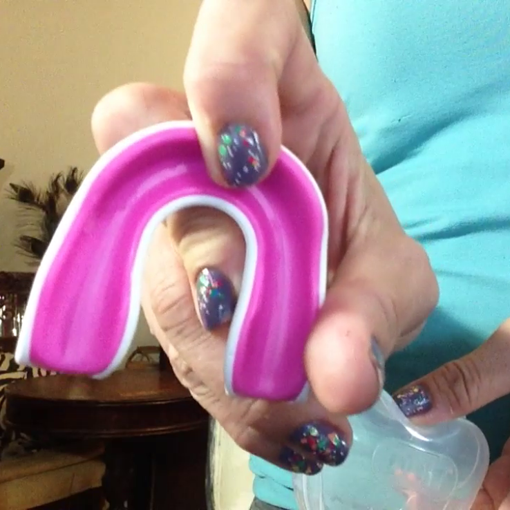 Oral Mart Lacrosse Hockey Karate Mouth Guard For Kids Girls (White/Pink)