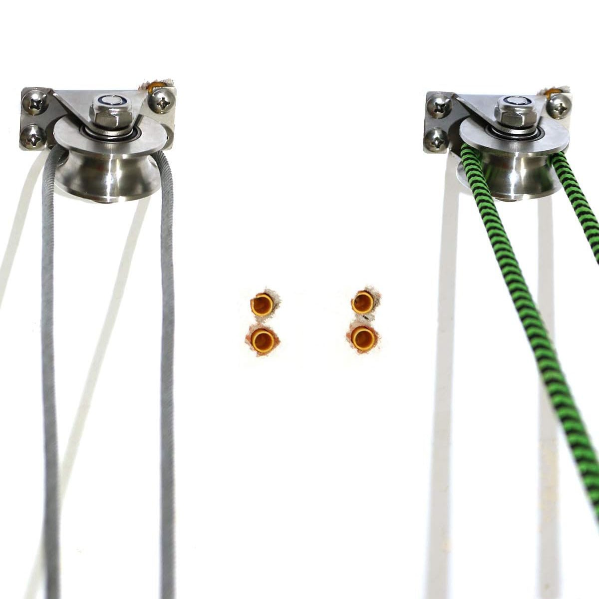 2.36'' 304 Stainless Steel V Groove Pulley Rope Cable Wire Pulley w/ Holes