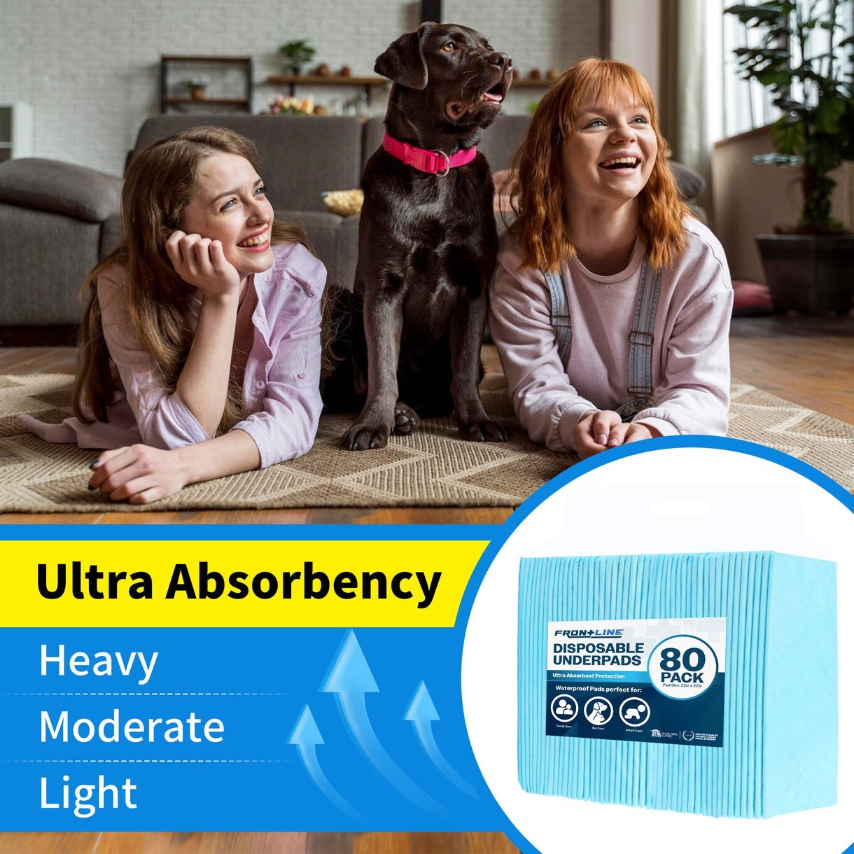 80 Pack 22"x22" Ultra Absorbent Small Pee Pads Pet Underpads Puppy Dog Training