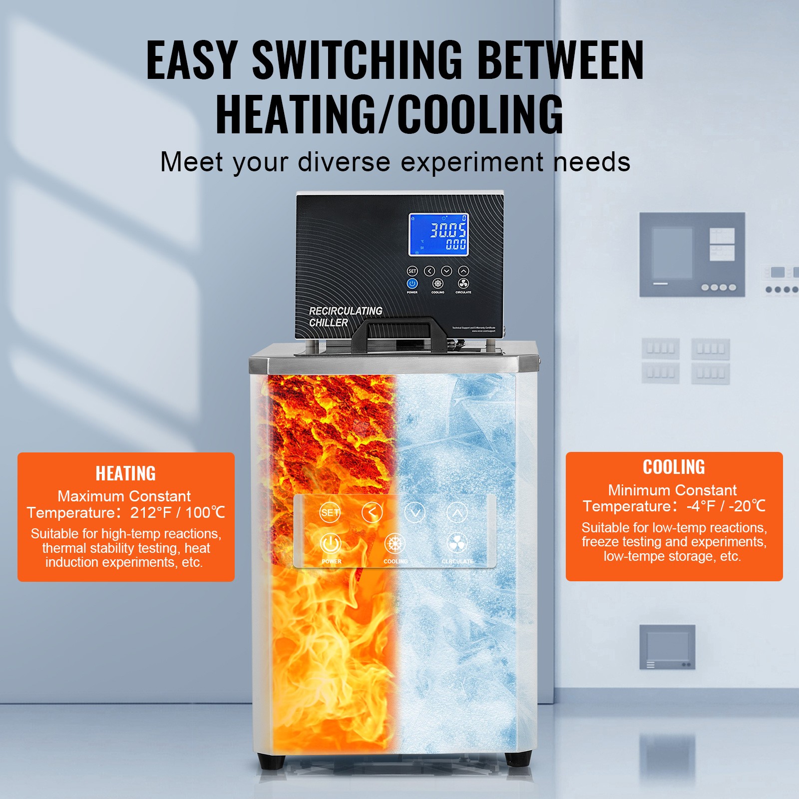 Laboratory Chiller Circulator 6L Lab Recirculating Chiller -4°F-212°F