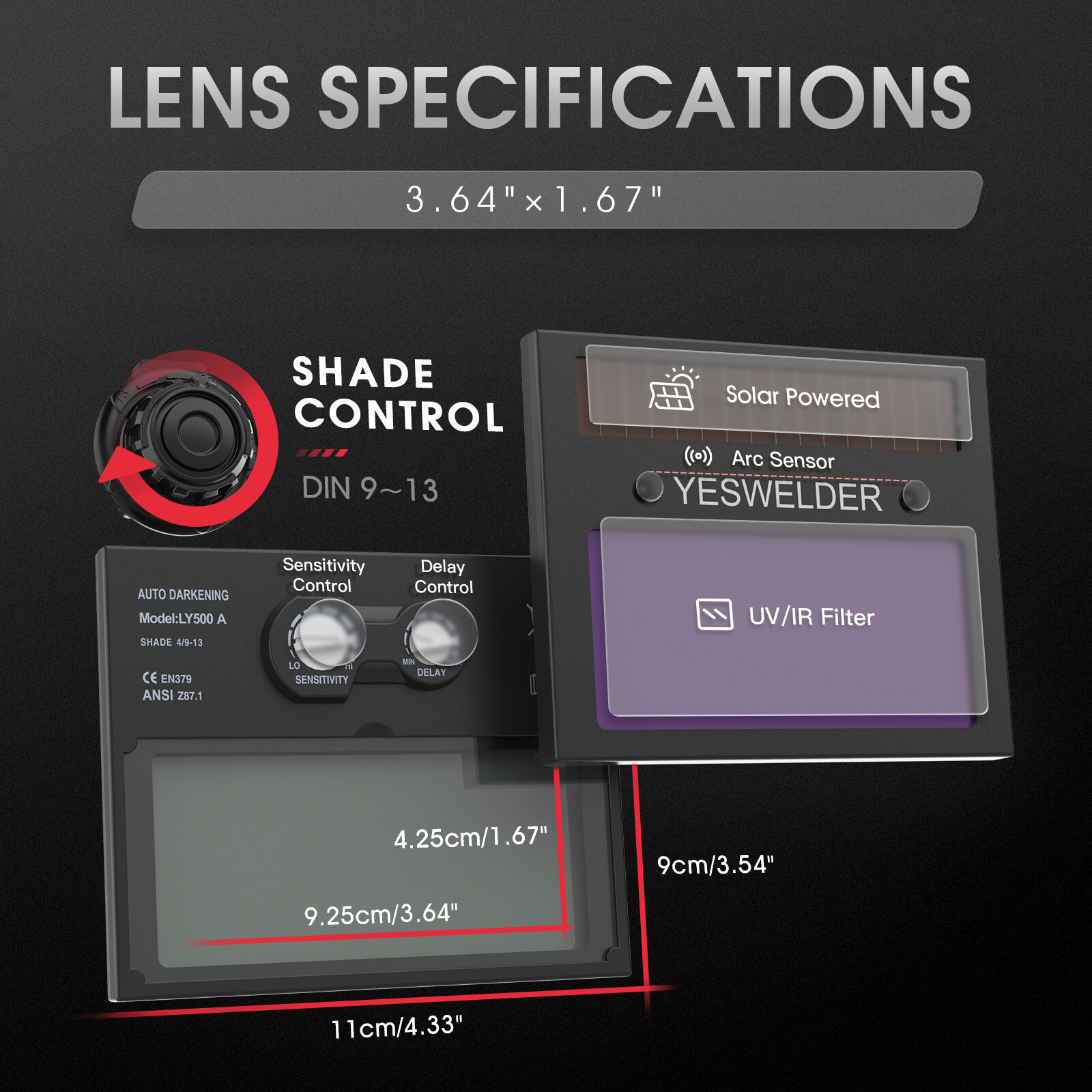 Solar Welder Helmet True Color Auto-Darkening Welding Helmet ARC TIG MIG Weld