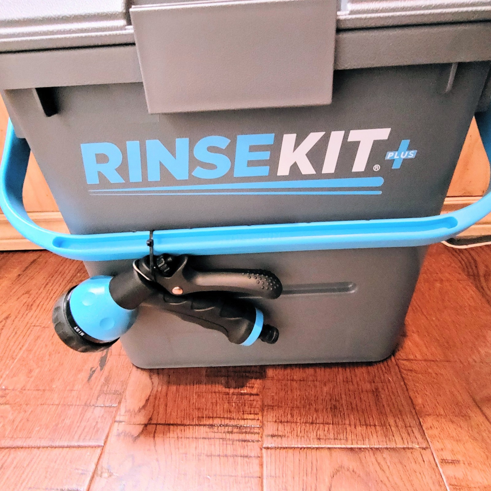 Rinsekit Plus Pressurized 2 Gallon Outdoor Portable Shower Beach RV Camping