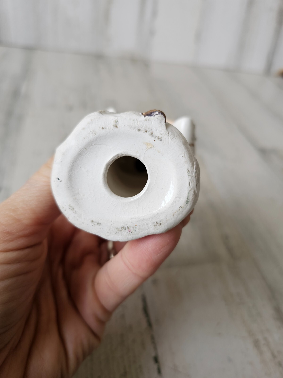 Lefton vintage geisha lady fan statue figurine rhinestone Japanese