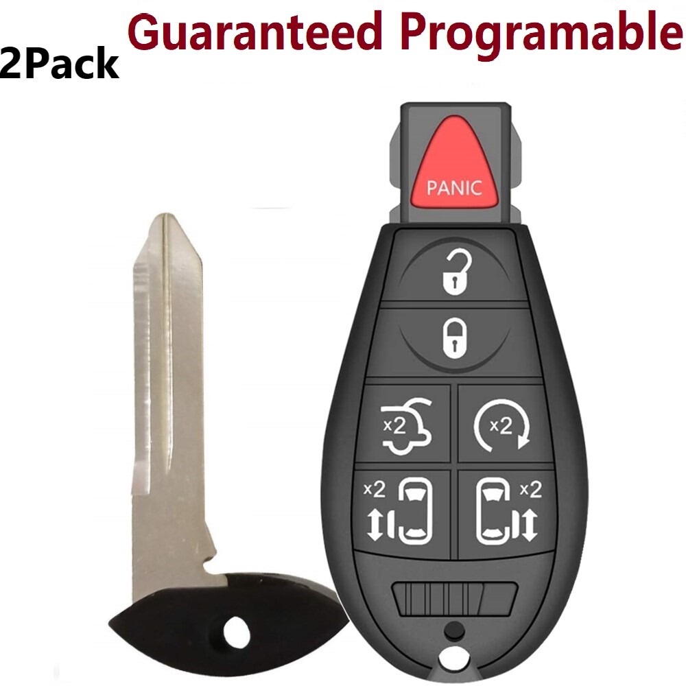 2 Remote Car Key Fob For 2008-2020 Dodge Grand Caravan Chrysler Town&Country