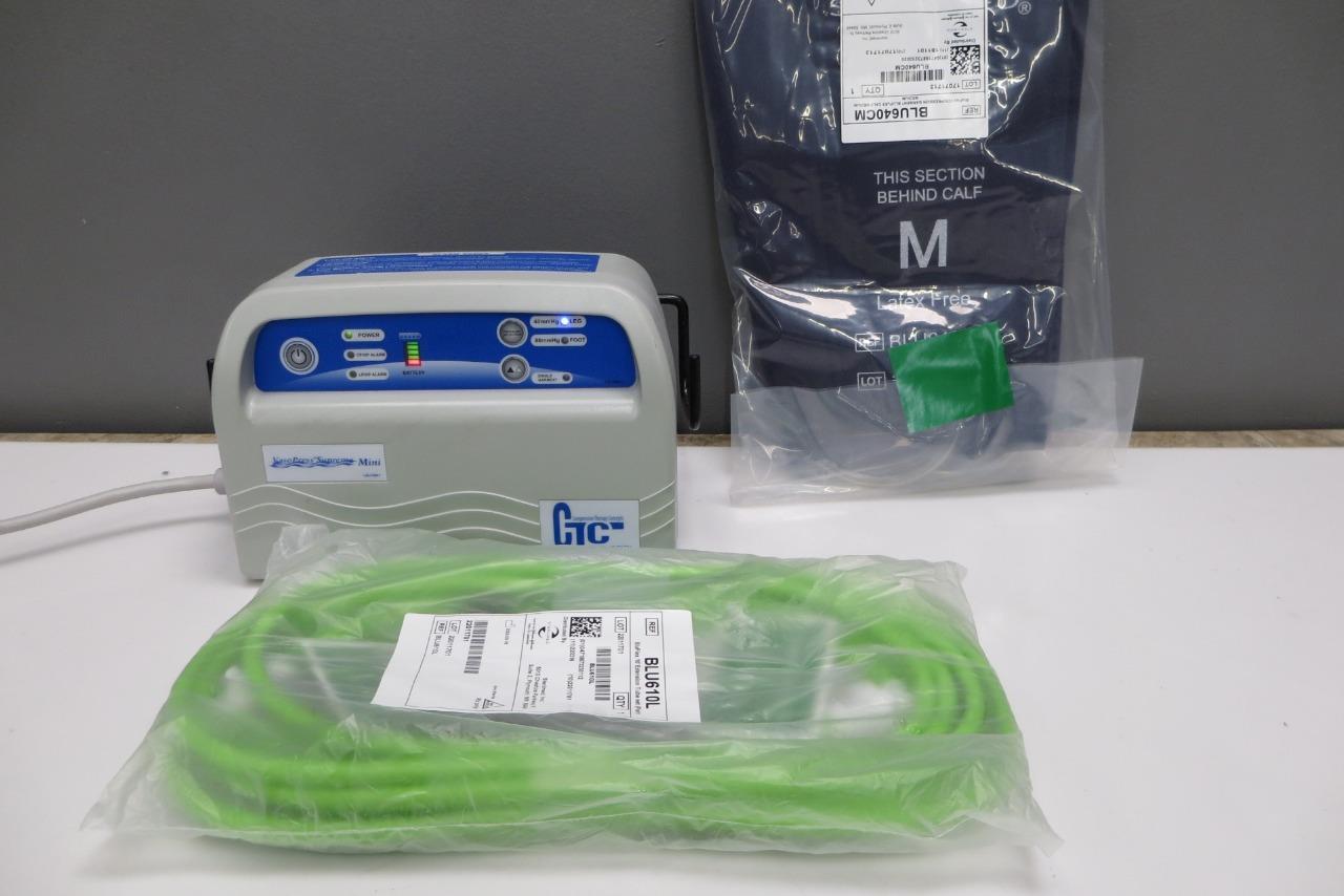 (NEW) VP500DM DVT VasoPress Supreme Mini Pump w/ VP501M Medium Calf Garment 18"