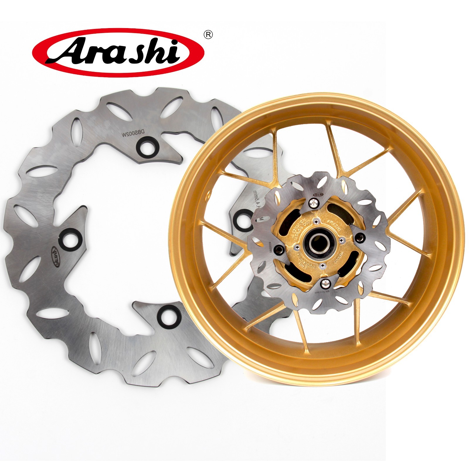 Fit Honda CBR1000RR Fireblade 2004 2005 Front Rear Wheel Rim + Brake Disc Rotor