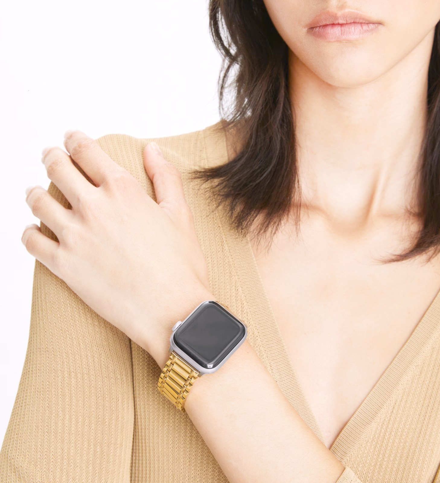 Tory Burch Miller Gold Bracelet Apple Watch Strap 38mm 40mm 41mm 42mm TBS0094